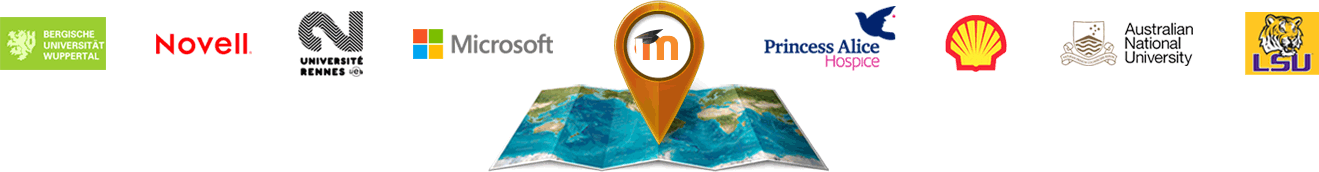 Disponível em mais de 100 idiomas, o Moodle® é confiável por organizações e instituições, grandes e pequenas, com milhões de usuários em todo o mundo.